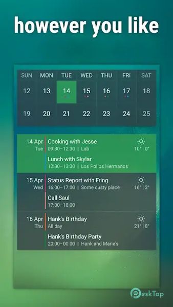 Event Flow Calendar Widget 1.9.6 APK MOD Tam Ücretsiz İndir