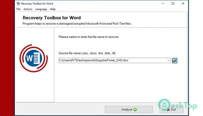 Recovery Toolbox for Word 4.5.17.45 Tam Sürüm Aktif Edilmiş Ücretsiz İndir