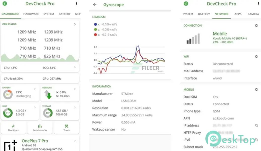 DevCheck Device & System Info 5.40 APK MOD Tam Ücretsiz İndir