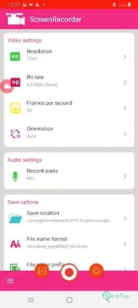 Video screen recorder MP4 6.0 APK MOD تحميل مجاني كامل