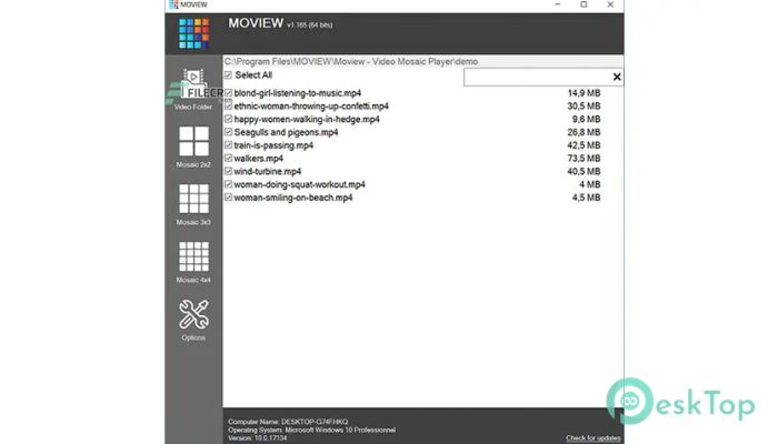 Download Moview Video Mosaic Player 1.165 Free Full Activated