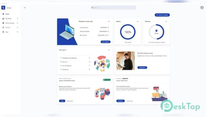 Lenovo Vantage 1.0 Tam Sürüm Aktif Edilmiş Ücretsiz İndir