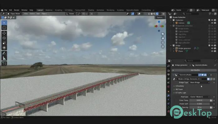 Superhive Market - Geo-Bridge -Procedural Modern Bridge