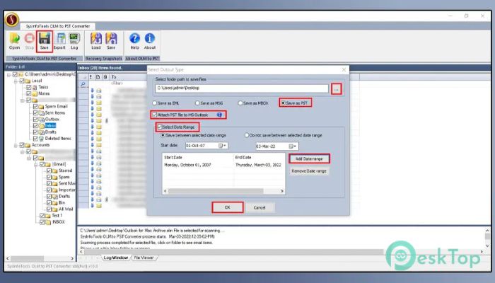 Télécharger SysInfoTools OLM to PST Converter 22.0 Gratuitement Activé Complètement