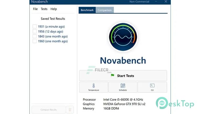 NovaBench 1.0 完全アクティベート版を無料でダウンロード