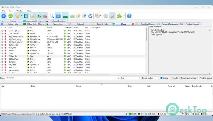 تحميل برنامج DC++   v0.883 برابط مباشر
