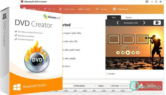  تحميل برنامج Aiseesoft DVD Creator 5.2.68 برابط مباشر