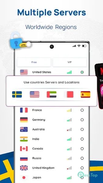 Sweden VPN: Get Sweden IP 3.0 APK MOD 完整免费下载