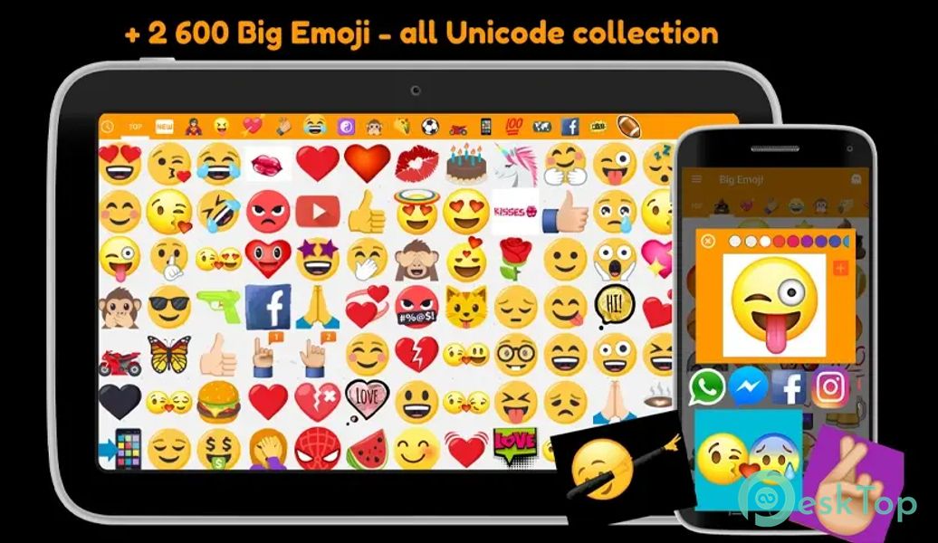 Big Emoji sticker for WhatsApp 12.6.0 APK MOD Tam Ücretsiz İndir