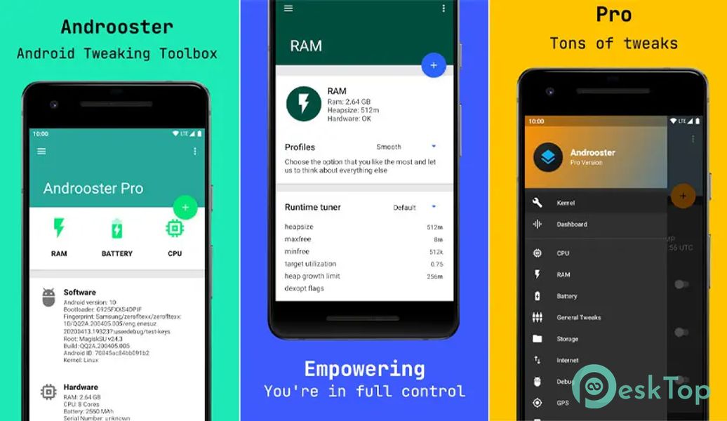Androoster (Tweaking Toolbox) v1.5.2 APK MOD Tam Ücretsiz İndir