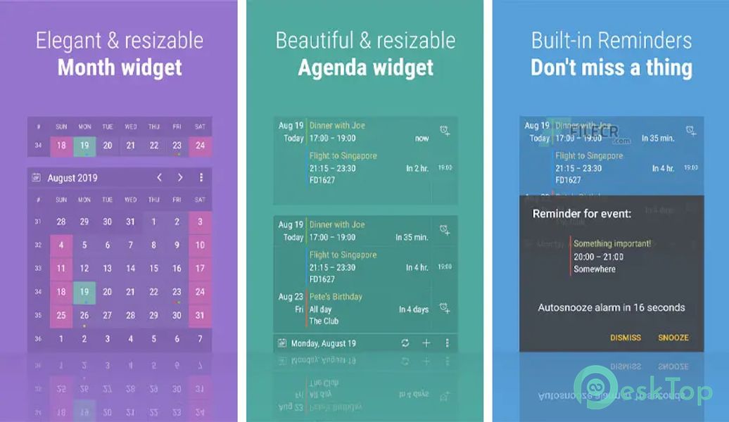 Calendar Widget - Month - Agenda0