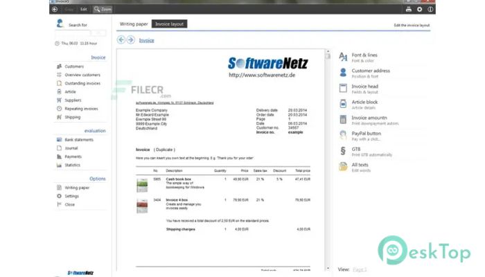 Download Softwarenetz Invoice 10.20 Free Full Activated