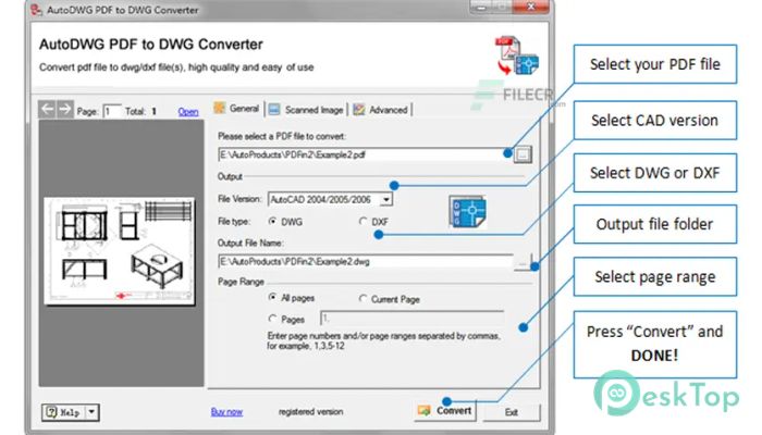 تحميل برنامج AutoDWG PDF to DWG Converter Pro  2026 v5.1 برابط مباشر