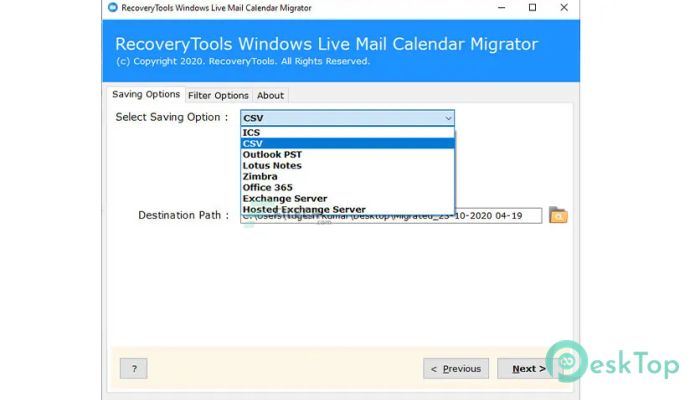  تحميل برنامج RecoveryTools Windows Live Mail Calendar Migrator 4.0 برابط مباشر