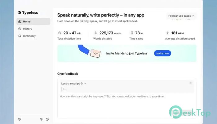 Descargar Typeless 1.8.0 Completo Activado Gratis