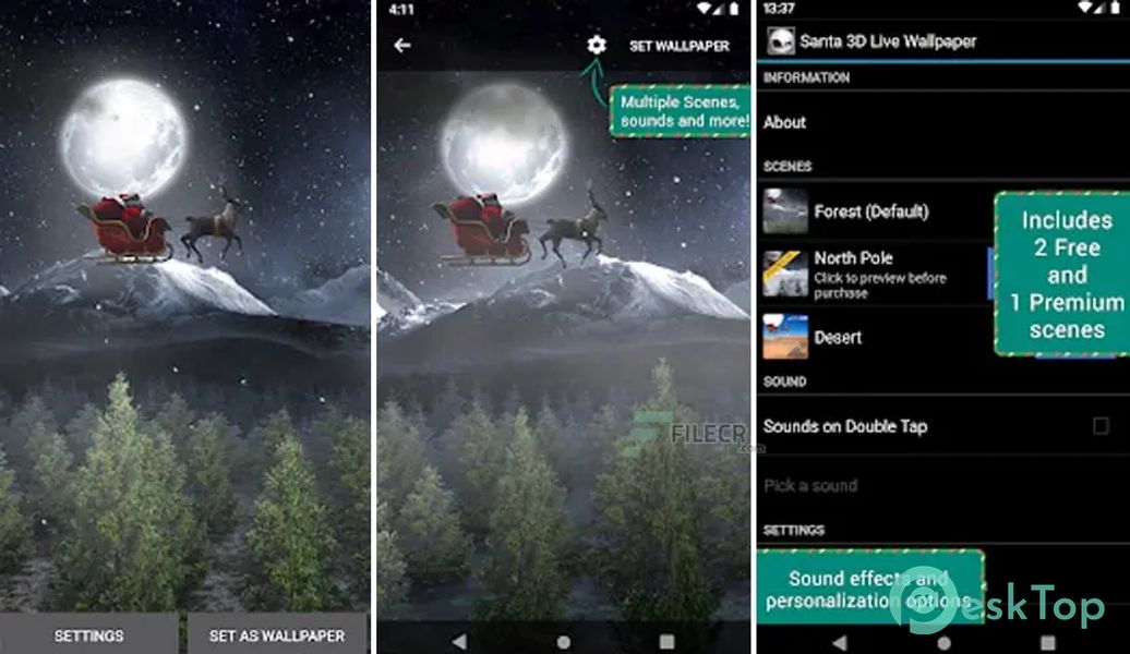 Santa 3D Live Wallpaper Premium