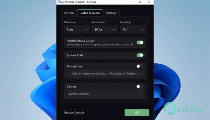 Télécharger ZDSoft Meeting Recorder  1.0.1 Gratuitement Activé Complètement