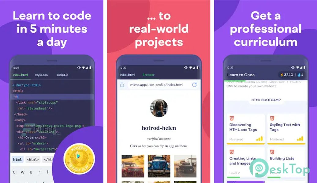 Mimo: Python, JavaScript, HTML