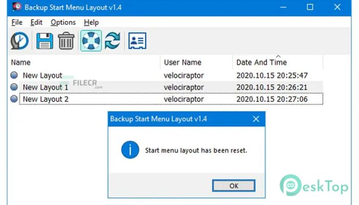 Download Backup Start Menu Layout 1.6 Free Full Activated