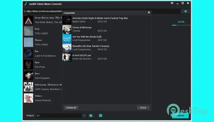 AudKit Tidal Music Converter 2.14.0.151 Tam Sürüm Aktif Edilmiş Ücretsiz İndir