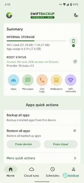 Swift Backup 5.04 APK MOD Unlocked (Full) Free Download