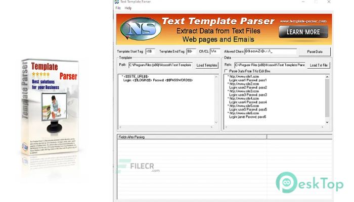 تحميل برنامج Text Template Parser 2.5 برابط مباشر