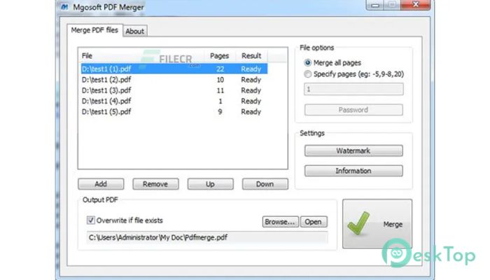 Download Mgosoft PDF Merger  9.4.3 Free Full Activated