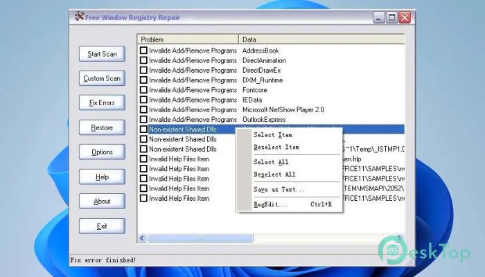 Télécharger Free Window Registry Repair 4.6 Gratuitement Activé Complètement