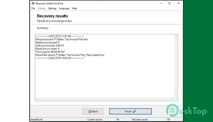 Recovery Toolbox for Excel 3.7.31.0 Tam Sürüm Aktif Edilmiş Ücretsiz İndir