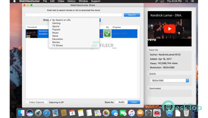 WebVideoHunter  6.3.1 Mac İçin Ücretsiz İndir