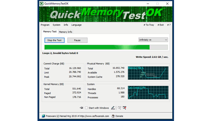 free instal QuickMemoryTestOK 4.61