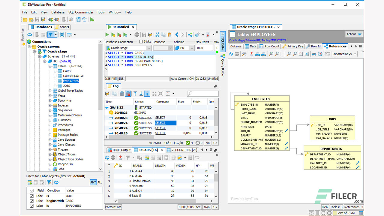 Dbvisualizer как построить диаграмму