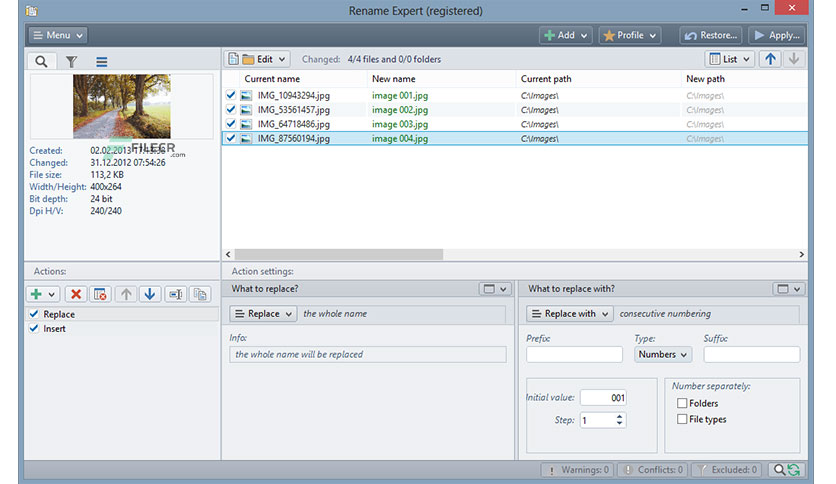 Gillmeister Rename Expert 5.31.2 for windows download