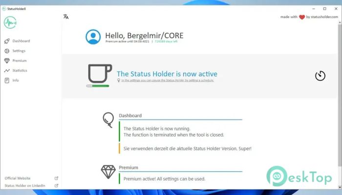 Скачать StatusHolder  8.1.0 полная версия активирована бесплатно