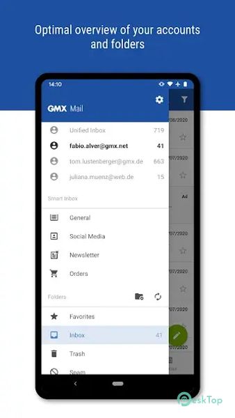 GMX - Mail & Cloud 7.62.3 APK MOD Полная бесплатная загрузка