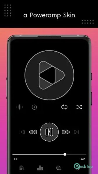 Dais Dark - Poweramp Skin 1.5.6 APK MOD تحميل مجاني كامل