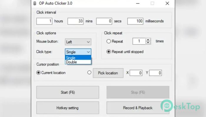 OP Auto Clicker 1.0 完全アクティベート版を無料でダウンロード