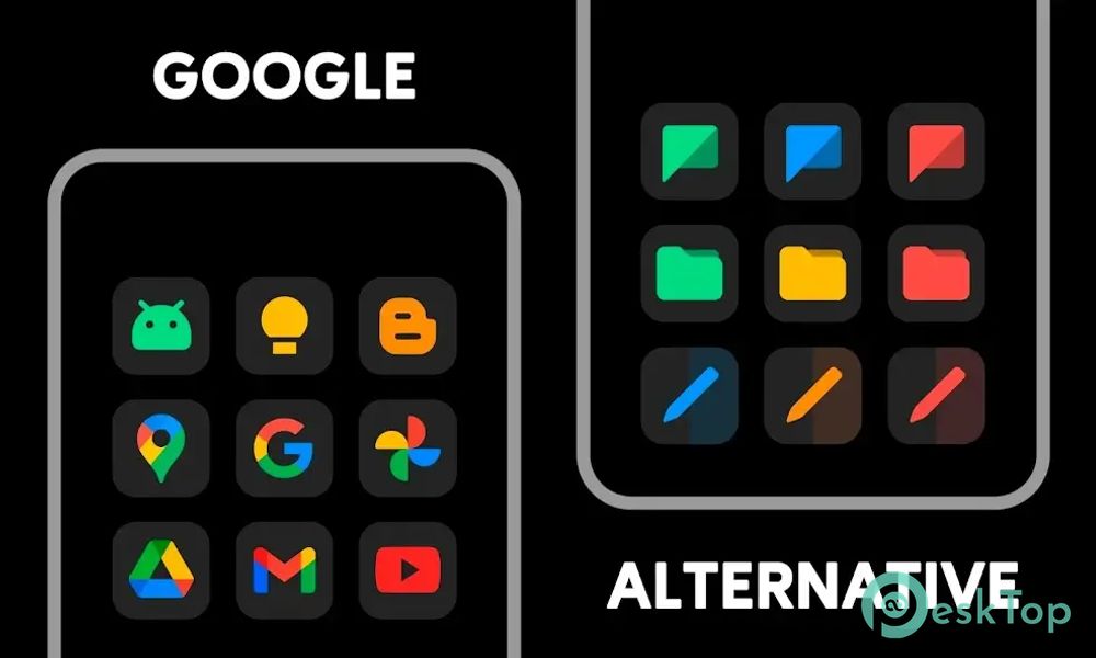 MiDark - Icon Pack 4.4 APK MOD フル無料ダウンロード