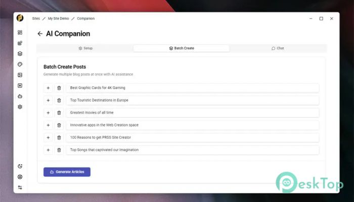 PRSS Site Creator 2.0.5 完全アクティベート版を無料でダウンロード