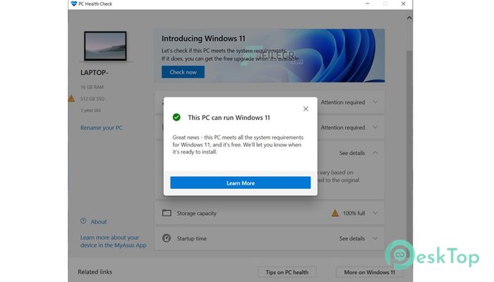  تحميل برنامج Windows PC Health Check 3.7.220415001 برابط مباشر