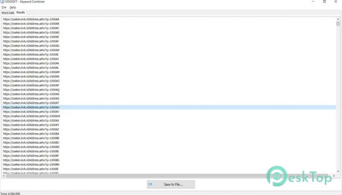 VovSoft Keyword Combiner 1.2 Tam Sürüm Aktif Edilmiş Ücretsiz İndir