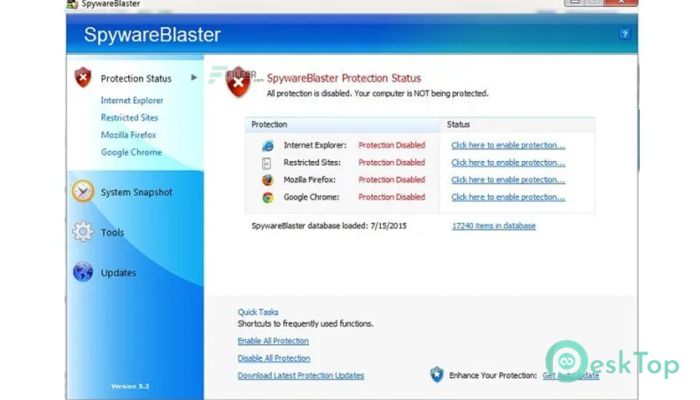下载 SpywareBlaster 5.6 免费完整激活版