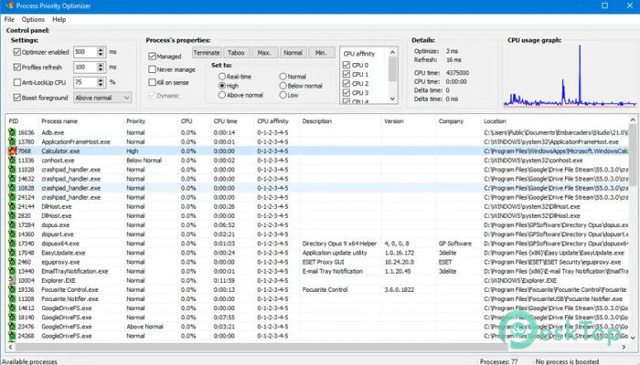 3delite Process Priority Optimizer 2.2.8.150 Tam Sürüm Aktif Edilmiş Ücretsiz İndir