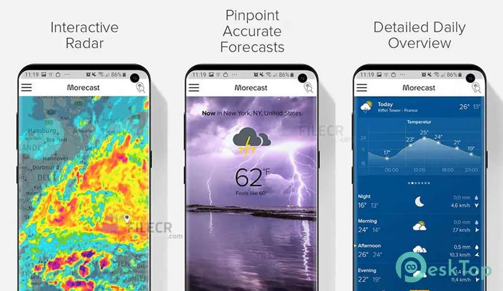 Weather & Radar - Morecast 4.1.46 APK MOD Descarga gratuita completa