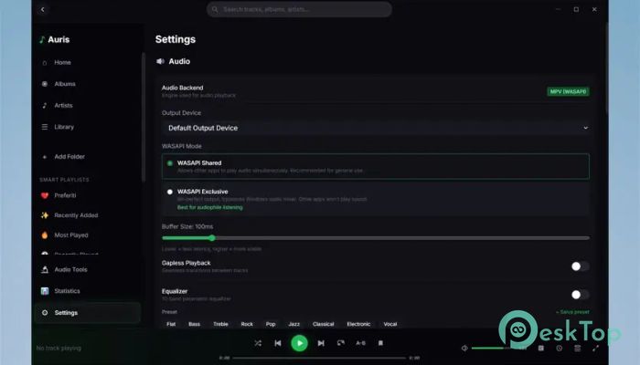 Khaki AurisPlayer 1.1.9 Tam Sürüm Aktif Edilmiş Ücretsiz İndir
