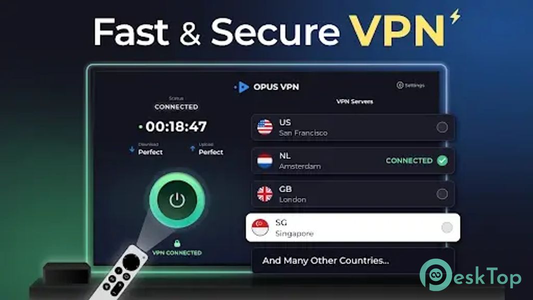 Opus Fast VPN - Secure Proxy 1.1.6 APK MOD フル無料ダウンロード