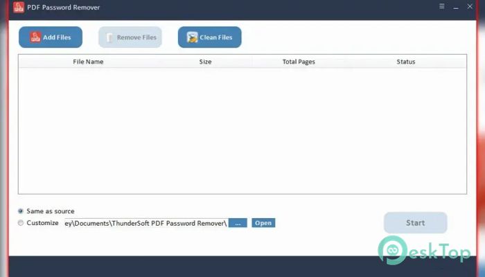 ThunderSoft PDF Password Remover 3.6.8 完全アクティベート版を無料でダウンロード