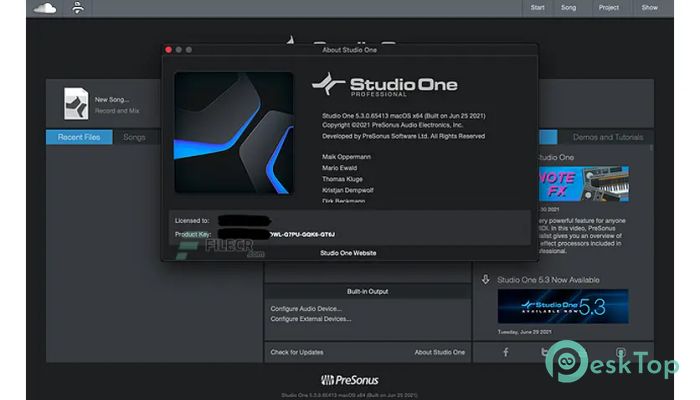 تحميل برنامج PreSonus Studio One Professional 7.0.0 برابط مباشر للماك