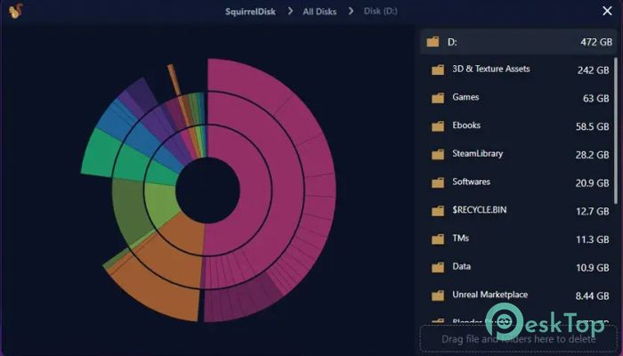 SquirrelDisk 0.3.4 Tam Sürüm Aktif Edilmiş Ücretsiz İndir