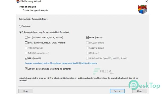 RS MAC Recovery 2.4 Tam Sürüm Aktif Edilmiş Ücretsiz İndir